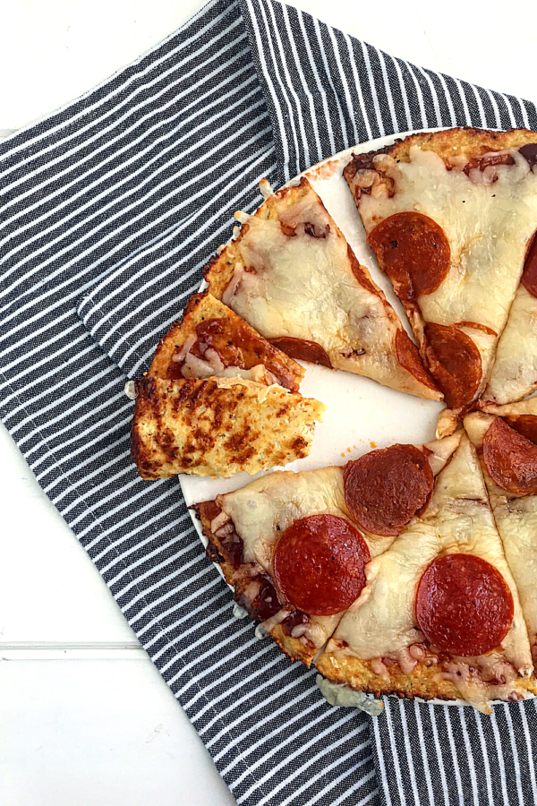 Easy Cauliflower Pizza Crust Recipe The Low Carb Muse