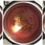 collage showing steps to making butter chichen in an instant pot