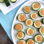 cucumber bites filled with peanut butter