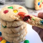 stacked sugar free m and m cookies