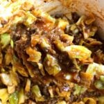 Close shot keto unstuffed cabbage