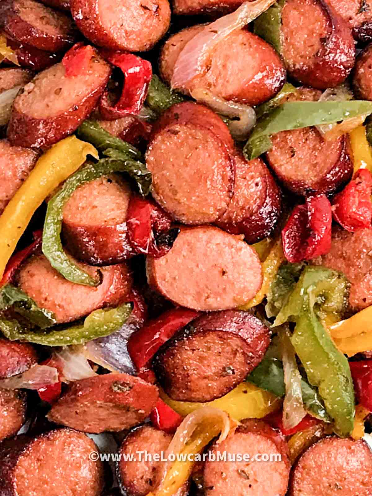 Air fryer sausage and peppers The Low Carb Muse