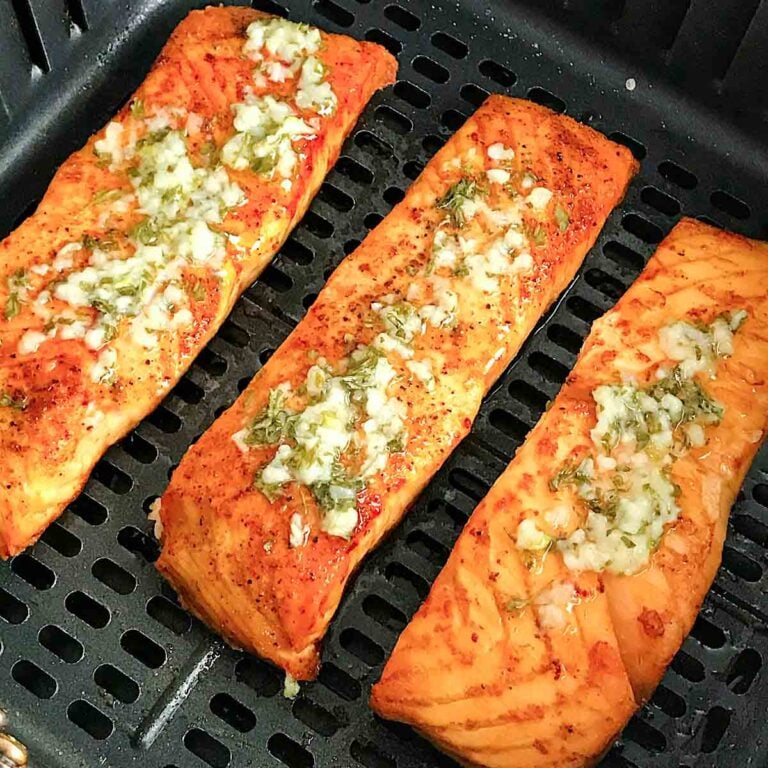 Air fryer garlic butter salmon